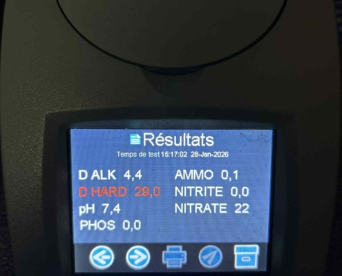 test d'eau avec ordinateur